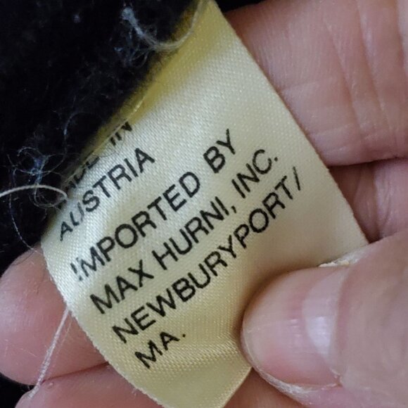 Boos Vintage Austrian Black Boiled Wool Jacket Size 38 - Picture 5 of 7